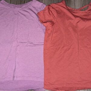 TWO Old Navy Girls' Short-Sleeve Tees in Lavender and Coral